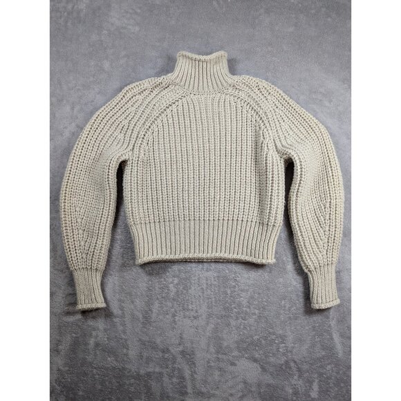 H&M Sweaters - H&M Knitted Sweater Womens Size Small Ivory Turtleneck Cabincore Camping Outdoor